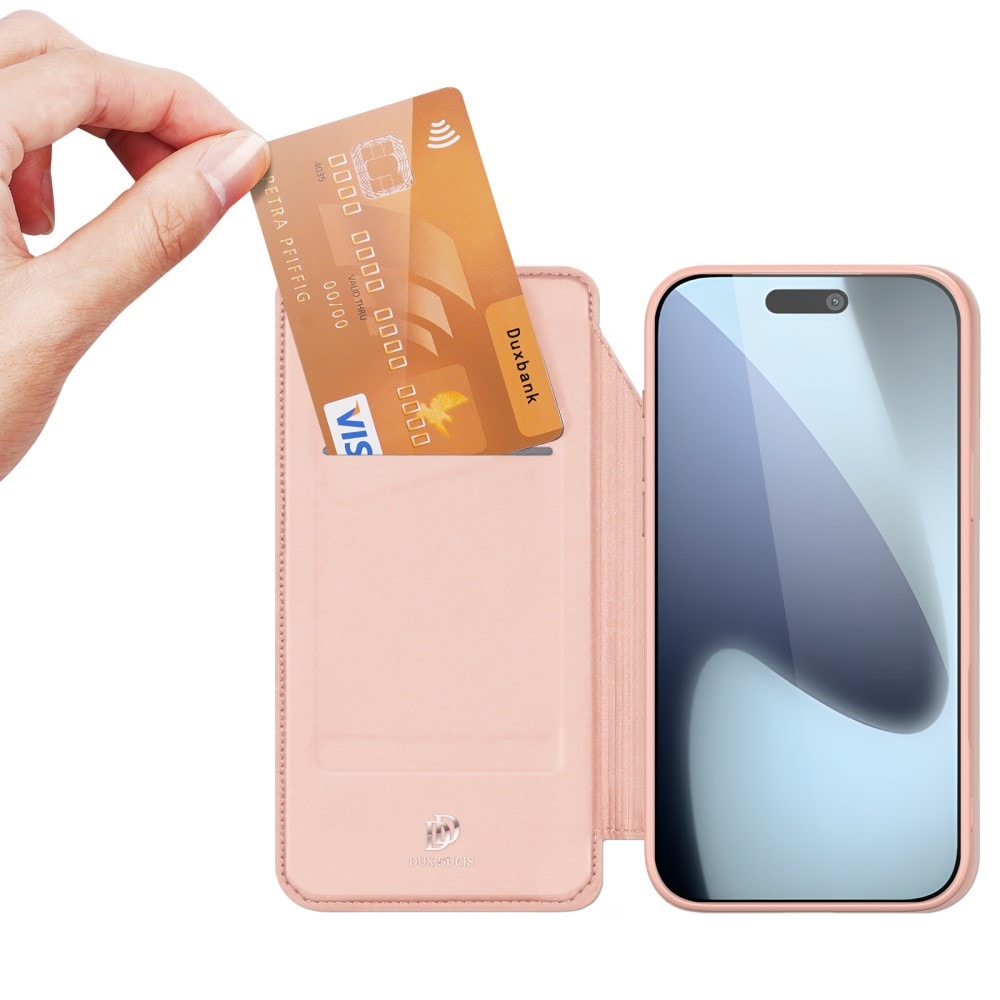 iPhone 17 Pro Slimmat mobilfodral, Roséguld