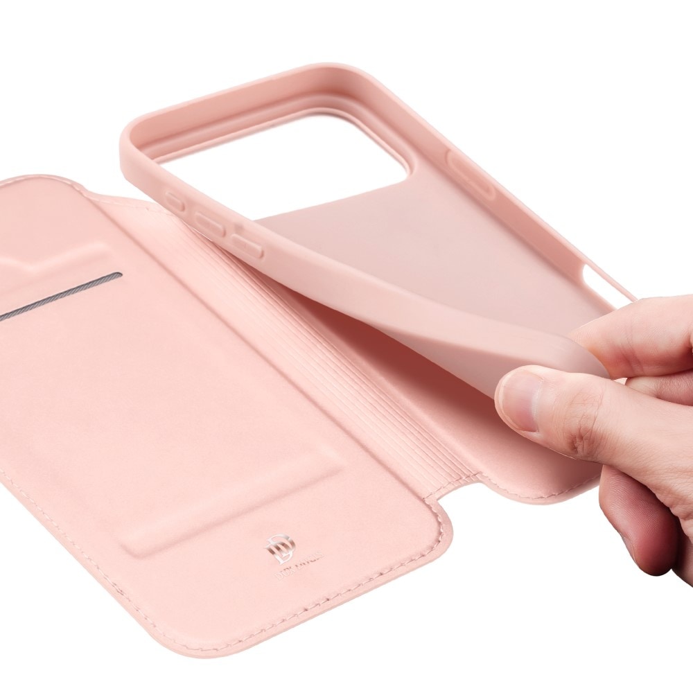 iPhone 17 Pro Slimmat mobilfodral, Roséguld
