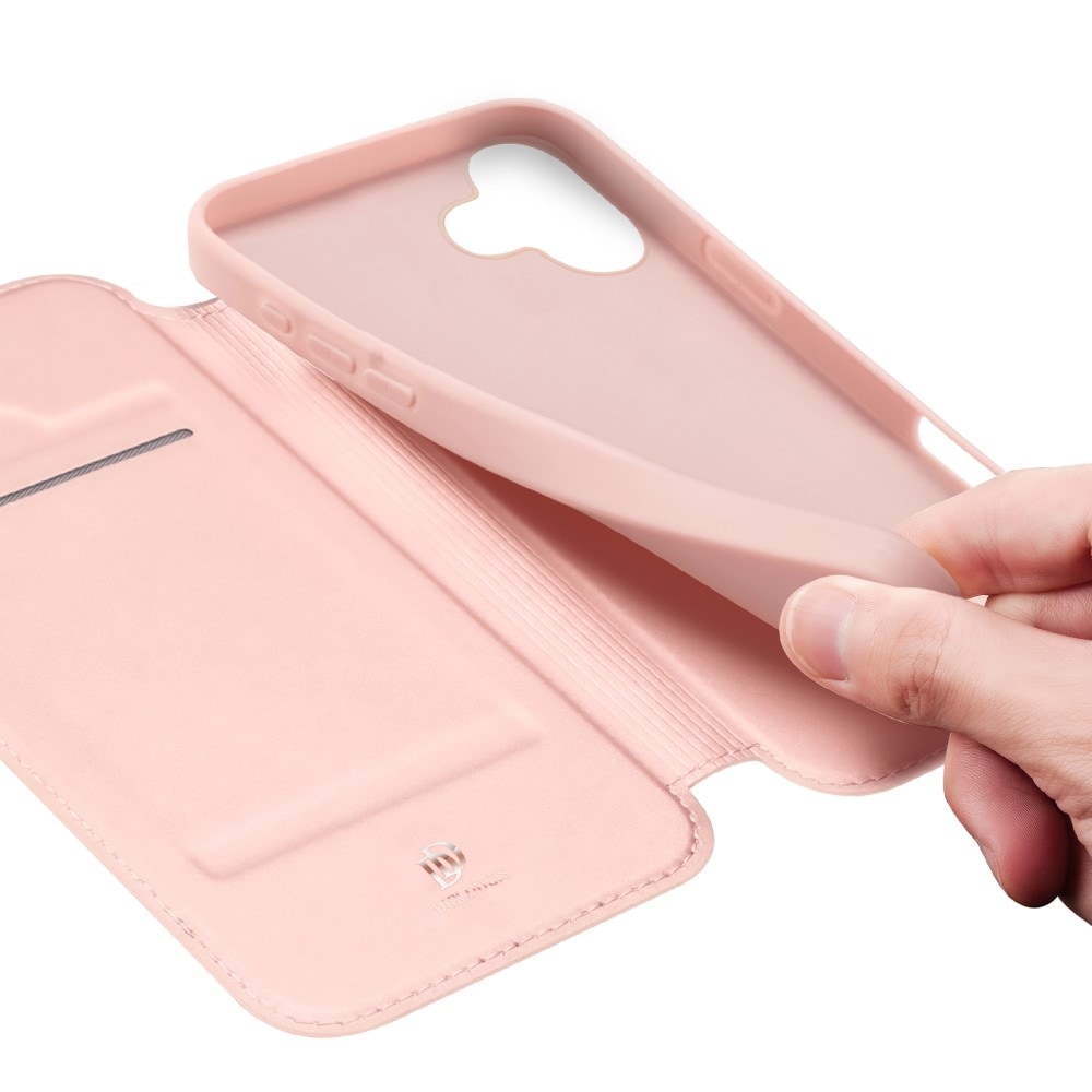 iPhone 17 Slimmat mobilfodral, Roséguld