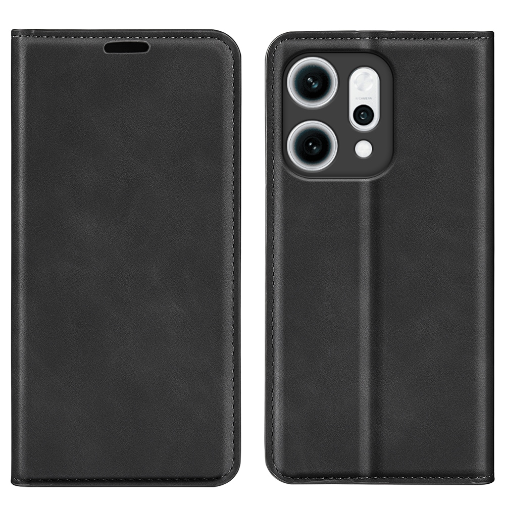 Oppo Reno 14 Slimmat fodral med kortfack, Svart