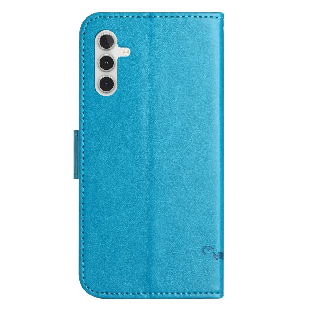 Samsung Galaxy A14 Mobilfodral med fjärilar, Blå