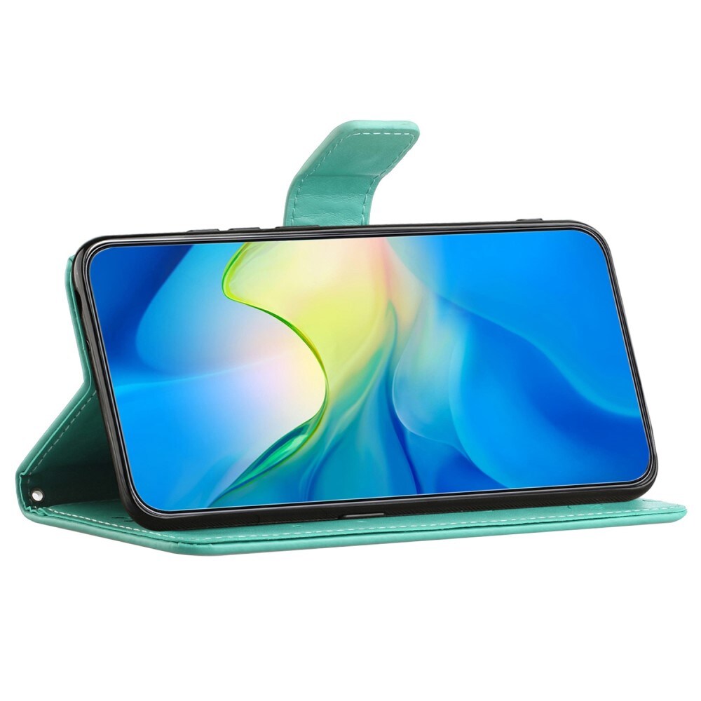 Samsung Galaxy A14 Mobilfodral med fjärilar, Grön