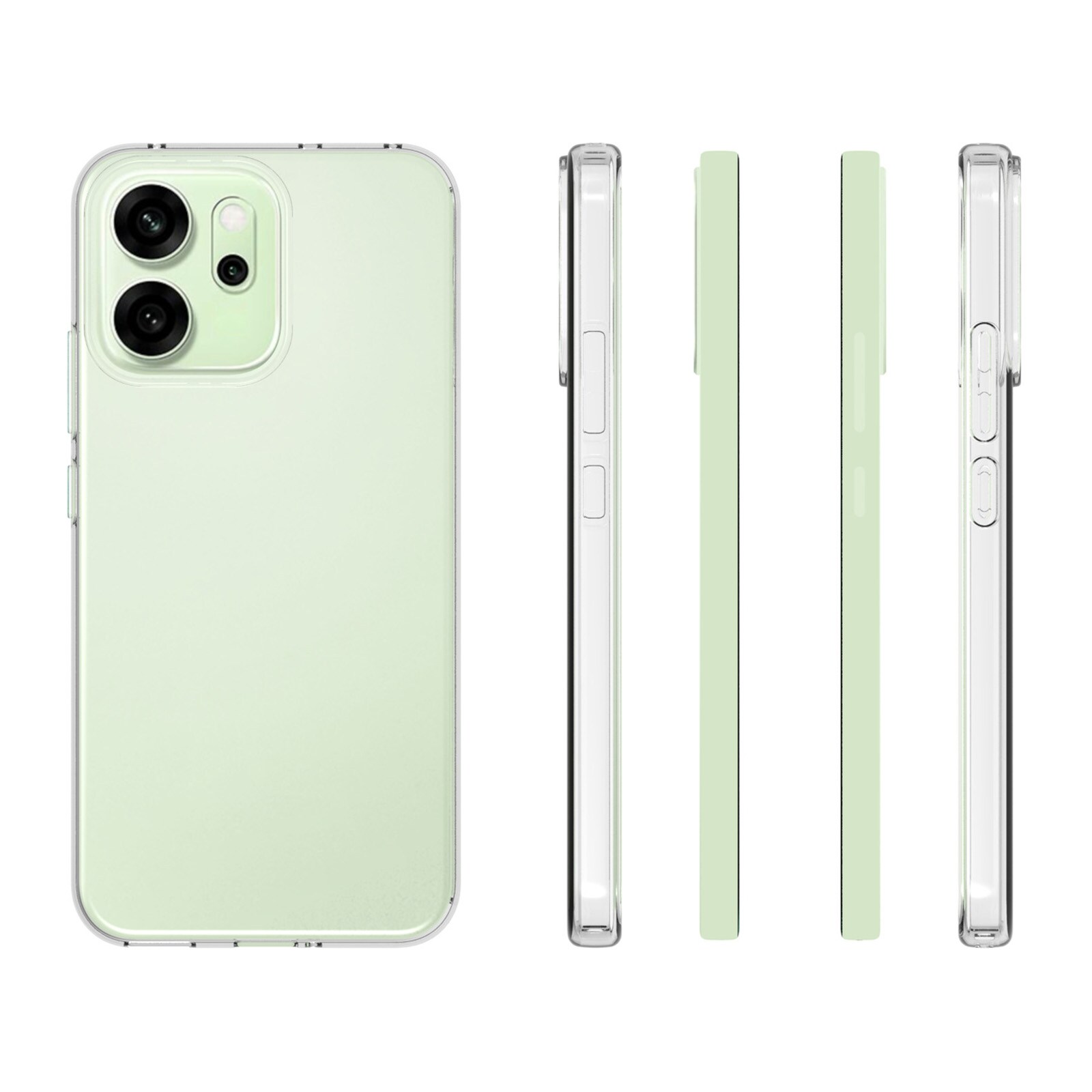 Oppo Reno 14 Tunt TPU-skal, Genomskinlig