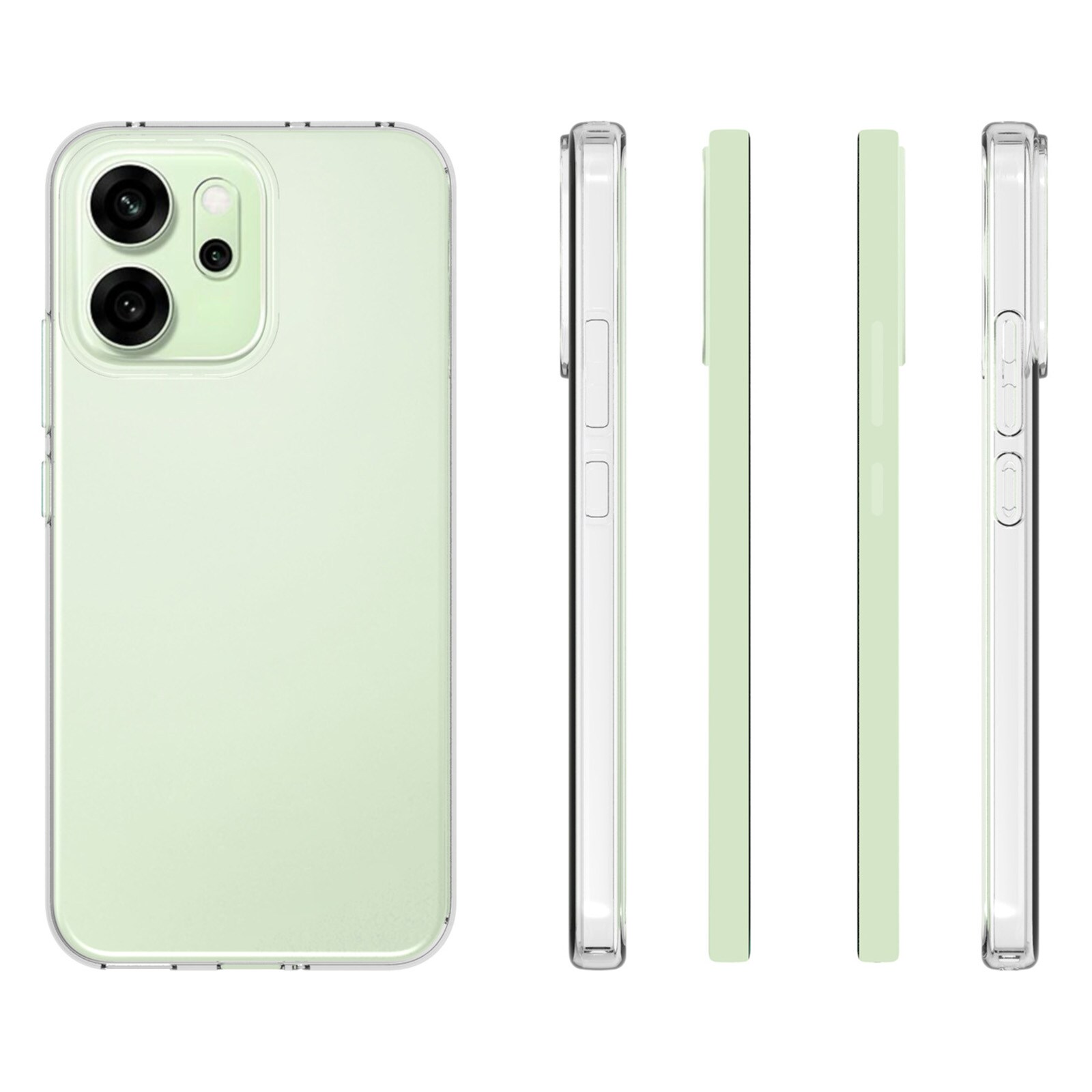Oppo Reno 14 F Tunt TPU-skal, Genomskinlig