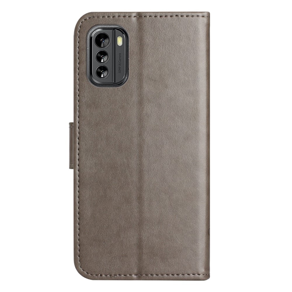  Nokia G60 Mobilfodral med fjärilar, Grå