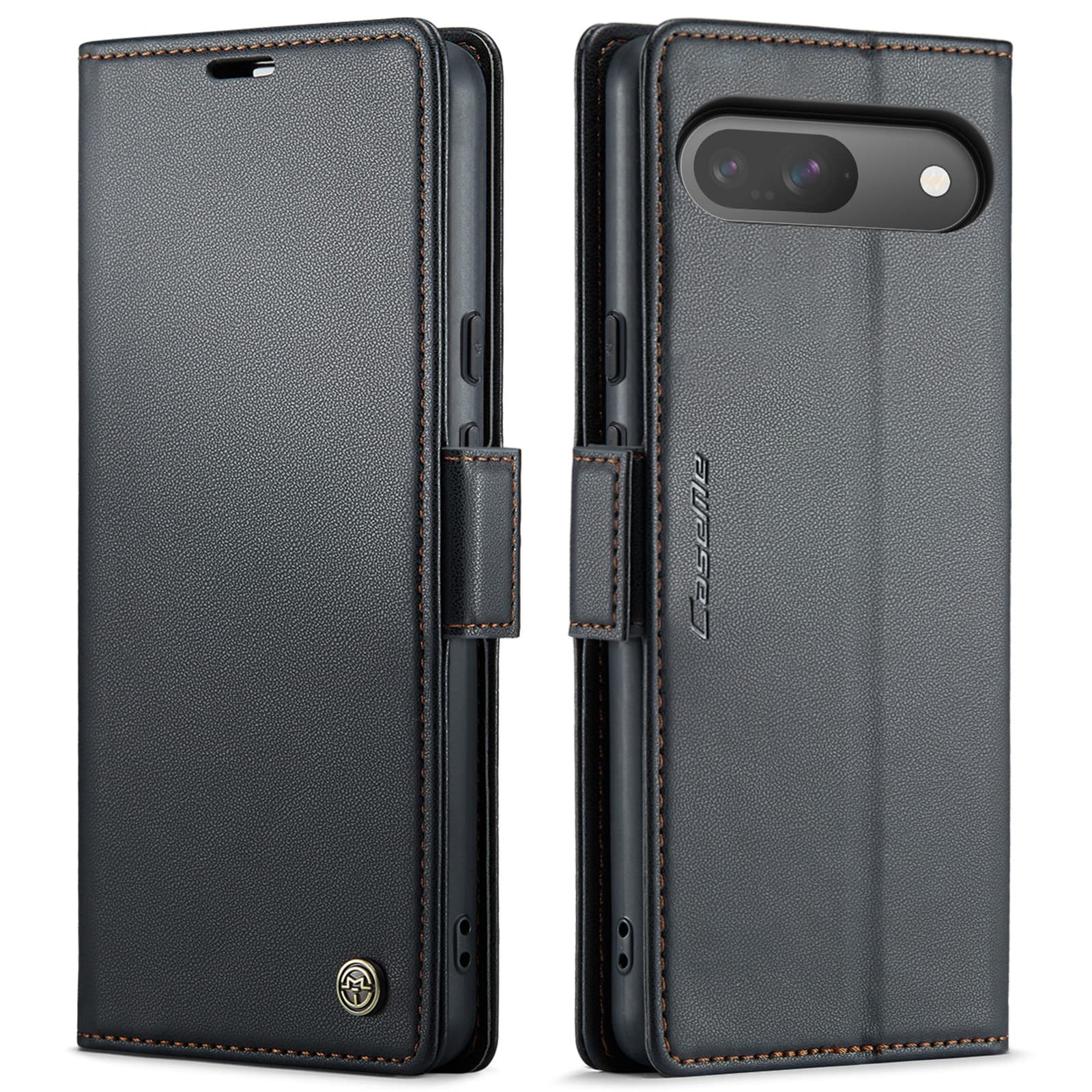Google Pixel 10 Slimmat RFID-plånboksfodral, Svart