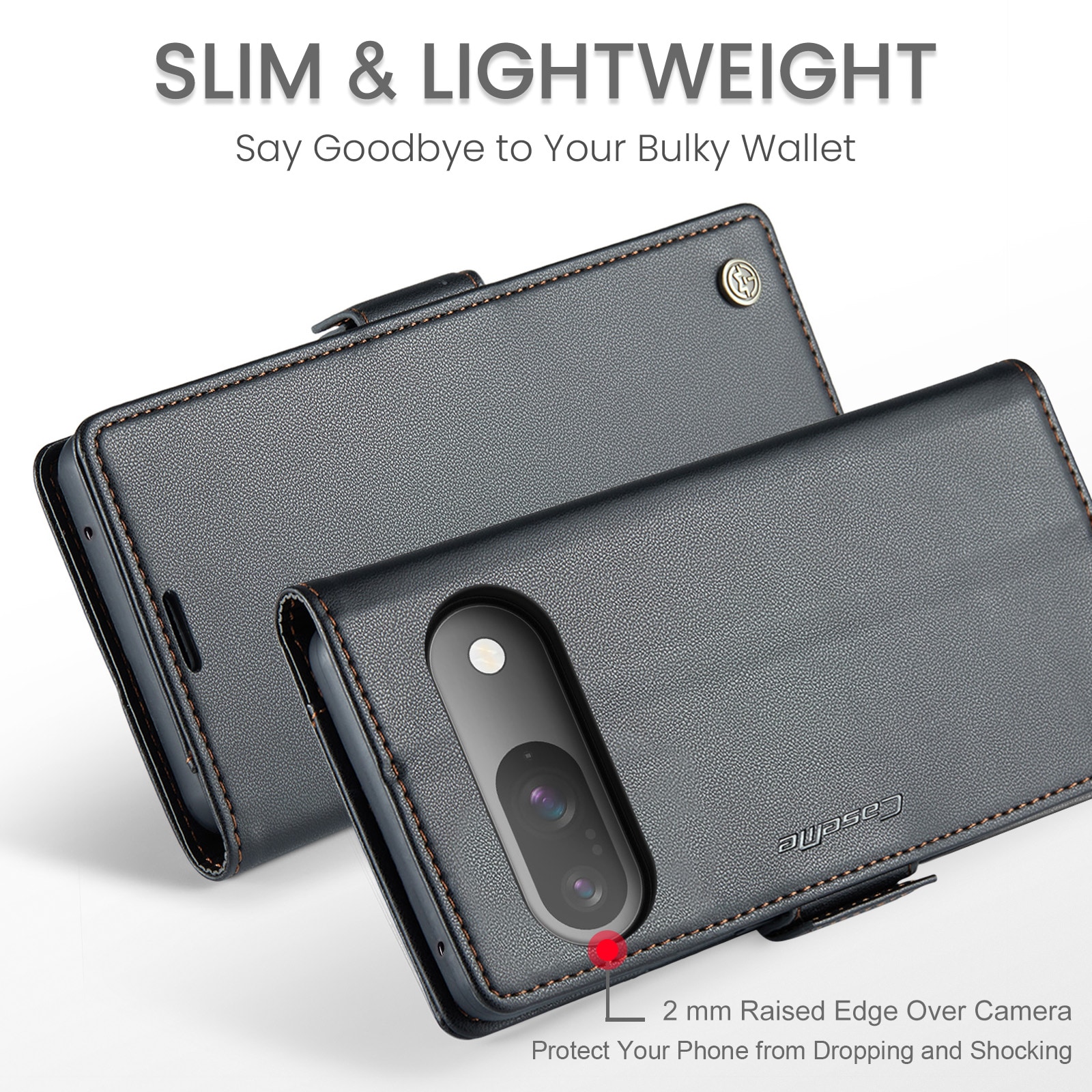 Google Pixel 10 Pro Slimmat RFID-plånboksfodral, Svart
