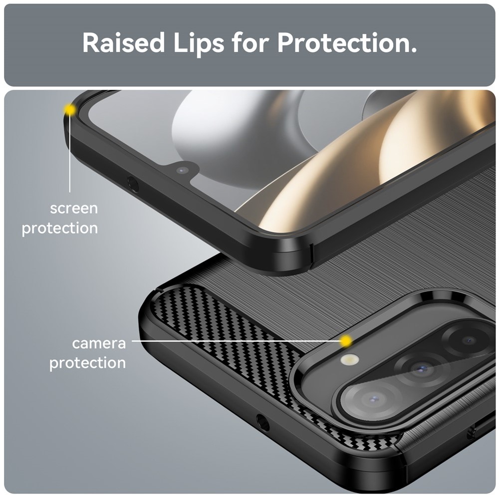 Samsung Galaxy A17 TPU-skal Brushed, Svart