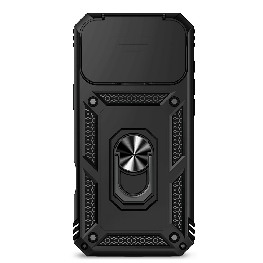 iPhone 17 Pro Skal med kameraskydd & fingerring, Svart