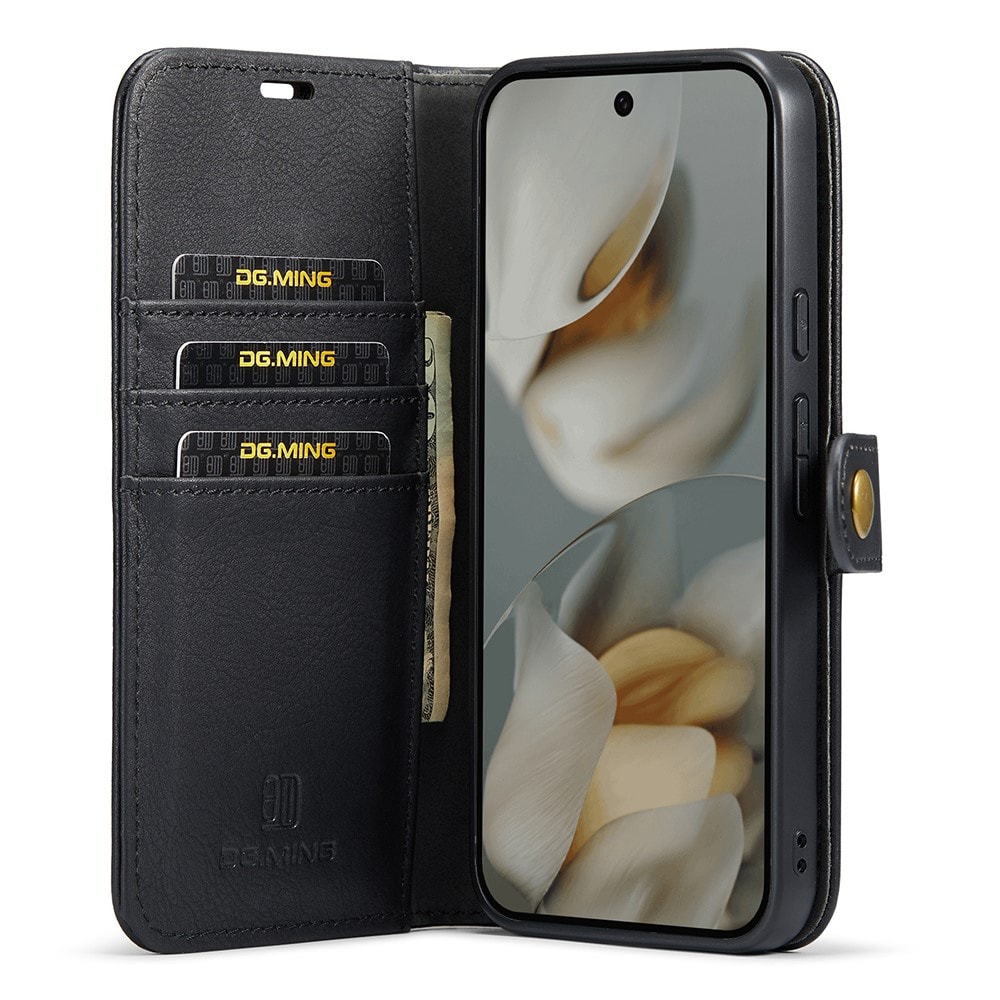 Google Pixel 10 Pro Plånboksfodral med avtagbart skal, Black