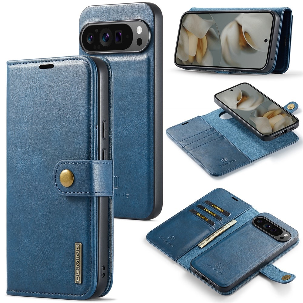 Google Pixel 10 Pro XL Plånboksfodral med avtagbart skal, Blue