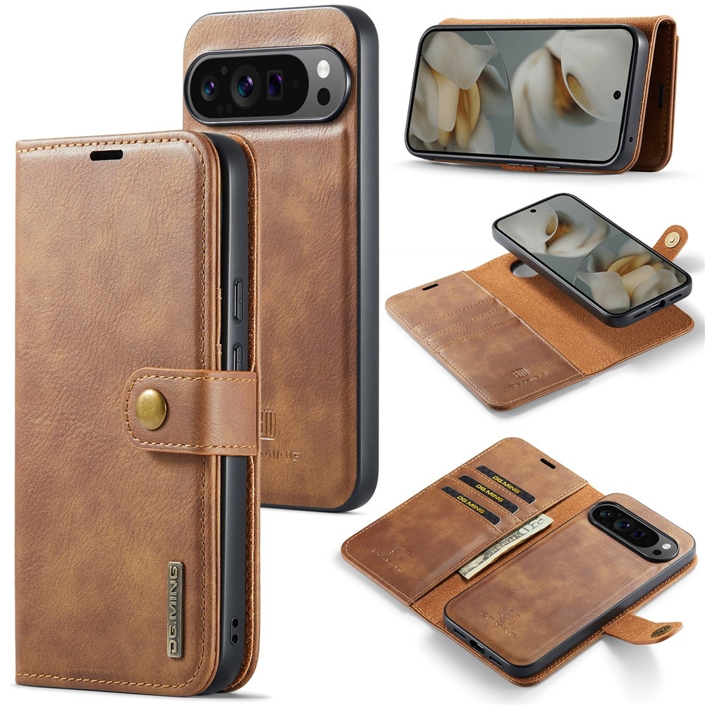 Google Pixel 10 Pro XL Plånboksfodral med avtagbart skal, Cognac