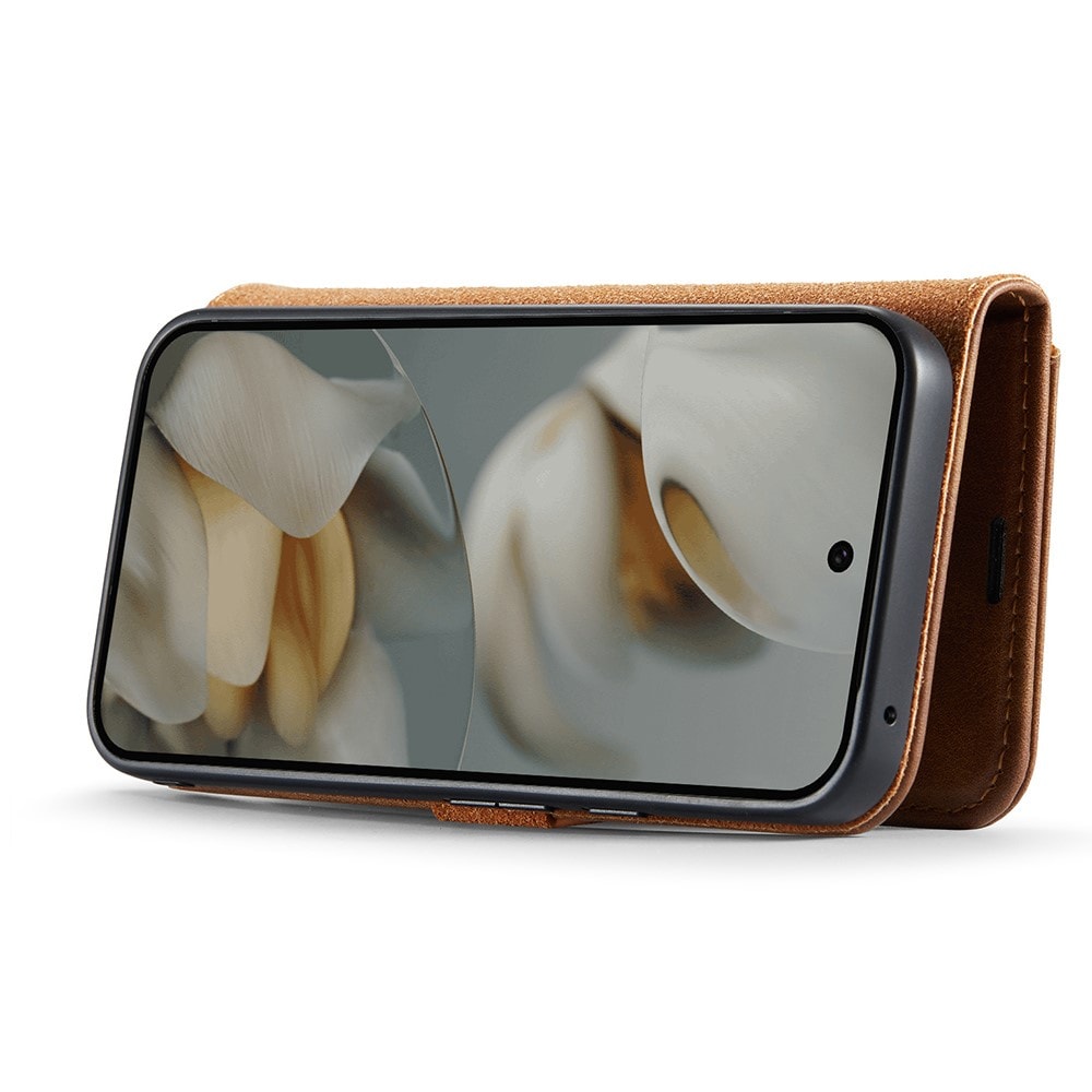 Google Pixel 10 Pro XL Plånboksfodral med avtagbart skal, Cognac