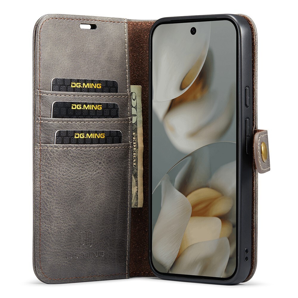 Google Pixel 10 Pro XL Plånboksfodral med avtagbart skal, Brown