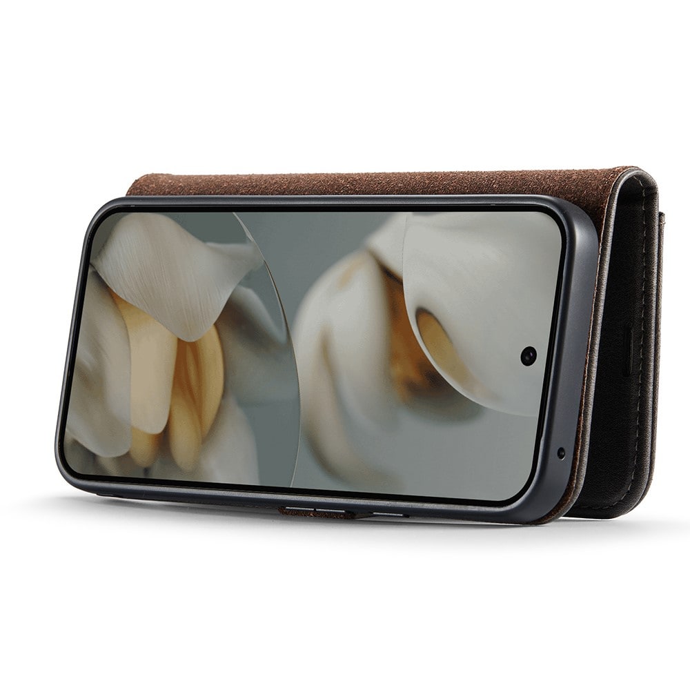 Google Pixel 10 Pro XL Plånboksfodral med avtagbart skal, Brown