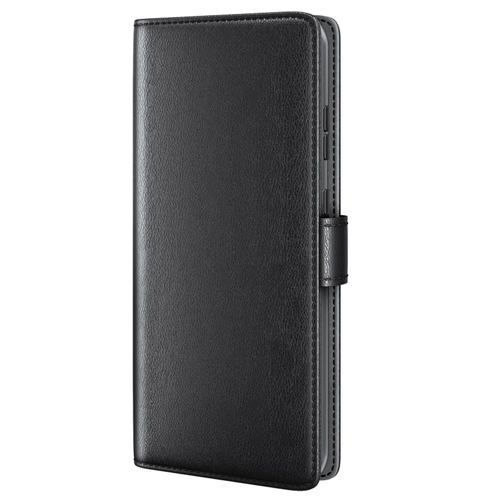 Samsung Galaxy S23 Plus Plånboksfodral i Äkta Läder, svart