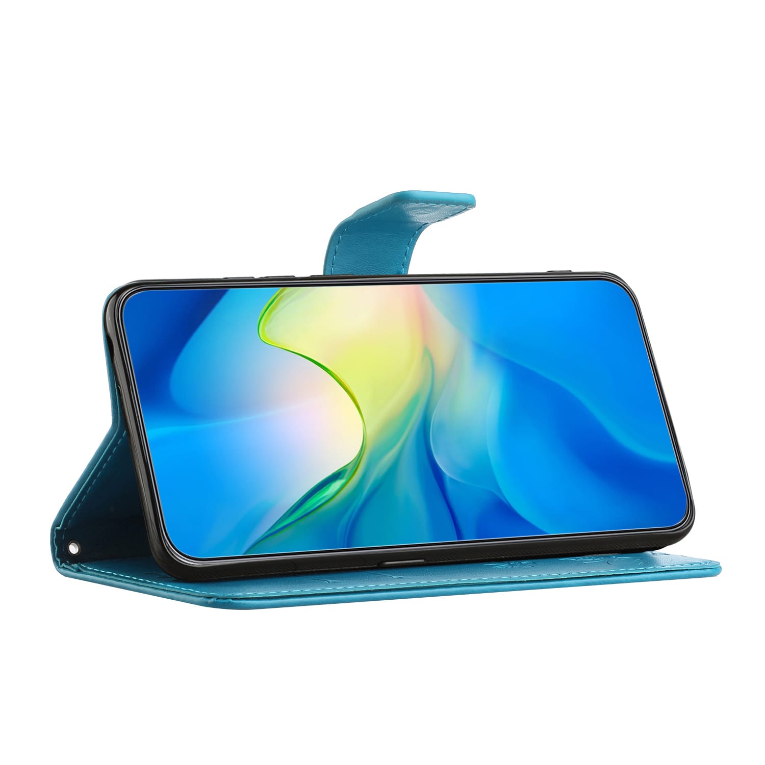 Samsung Galaxy S25 FE Mobilfodral med fjärilar, Blå