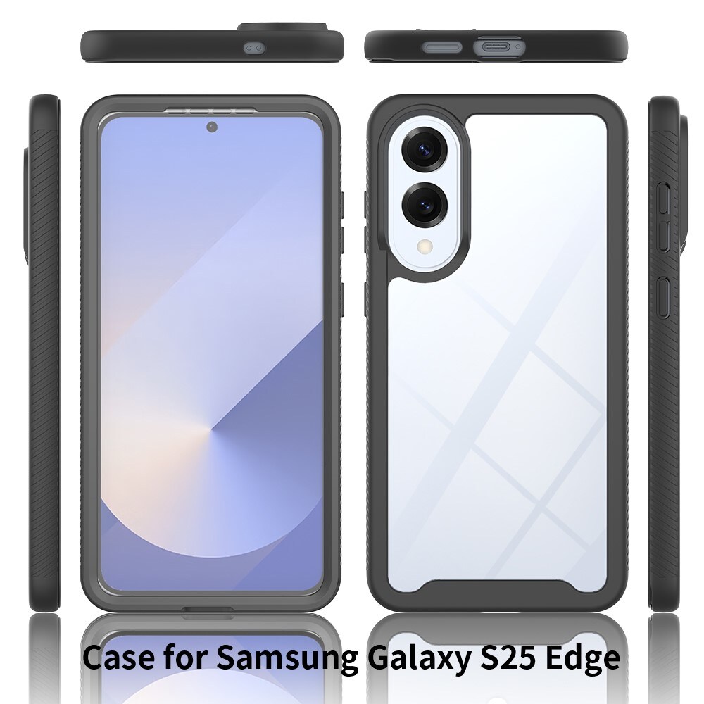 Samsung Galaxy S25 Edge Mobilskal Full Protection, Svart