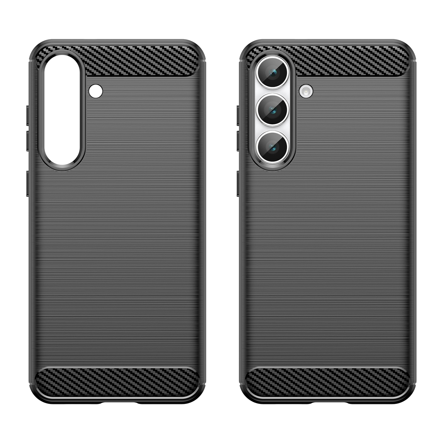 Samsung Galaxy S25 FE TPU-skal Brushed, Svart