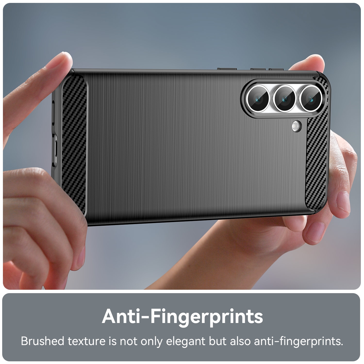 Samsung Galaxy S25 FE TPU-skal Brushed, Svart