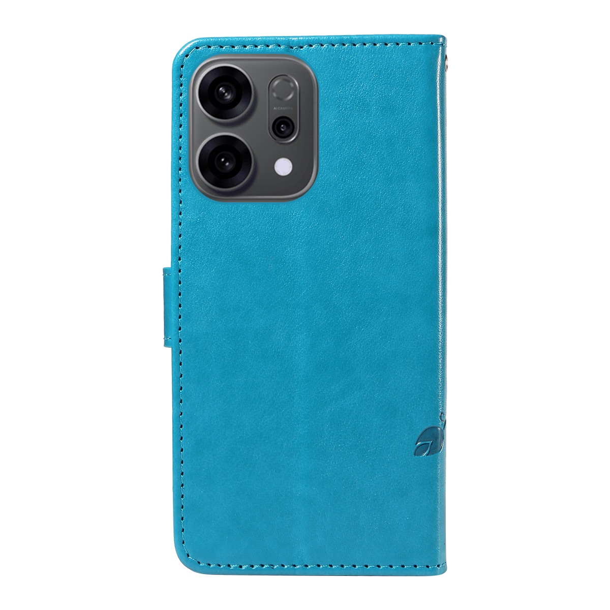 Oppo Reno 14 F Mobilfodral med fjärilar, Blå