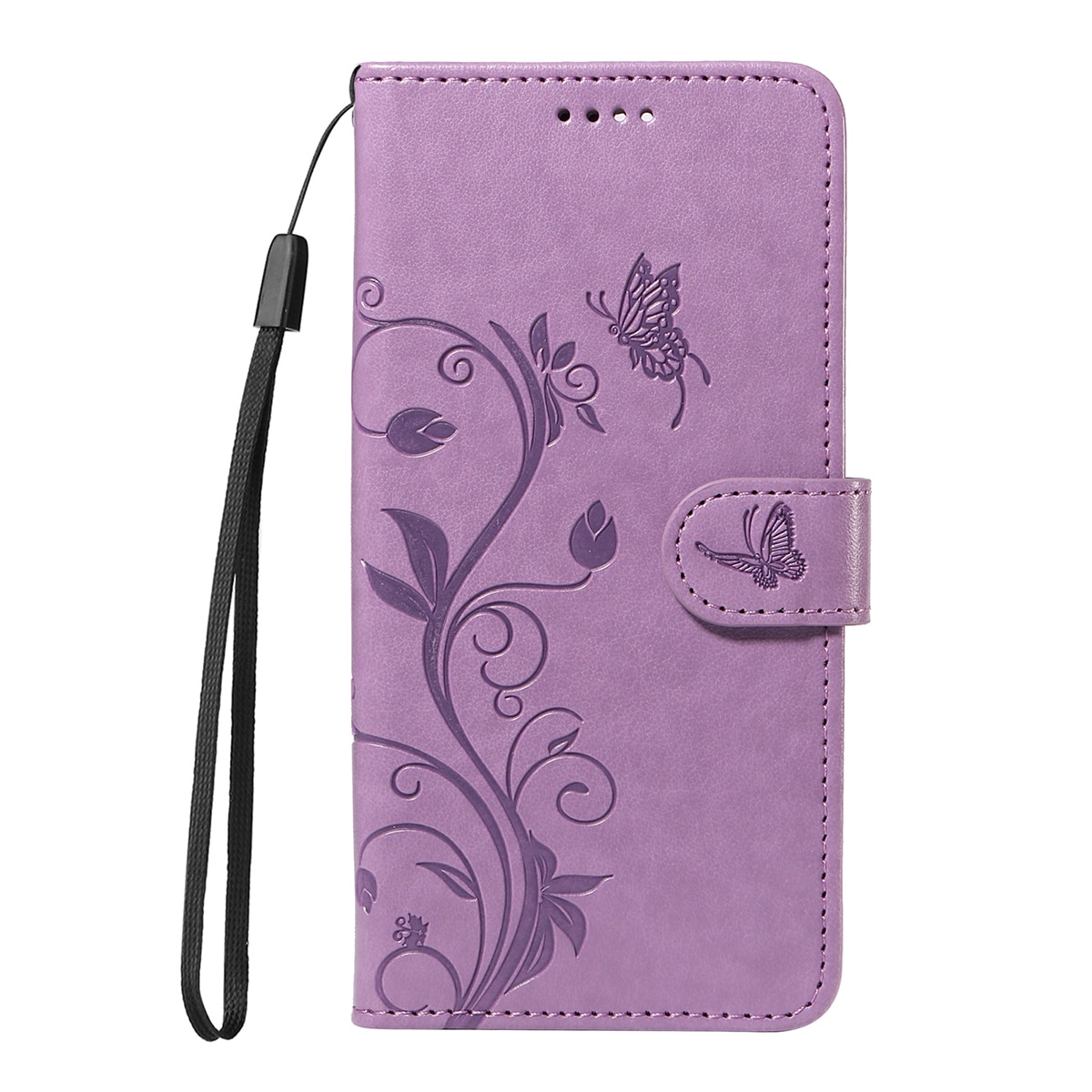 Oppo Reno 14 Mobilfodral med fjärilar, Lila