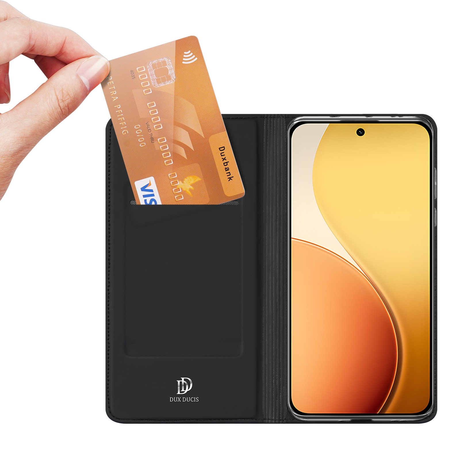 Oppo Reno 14 Slimmat mobilfodral, Svart