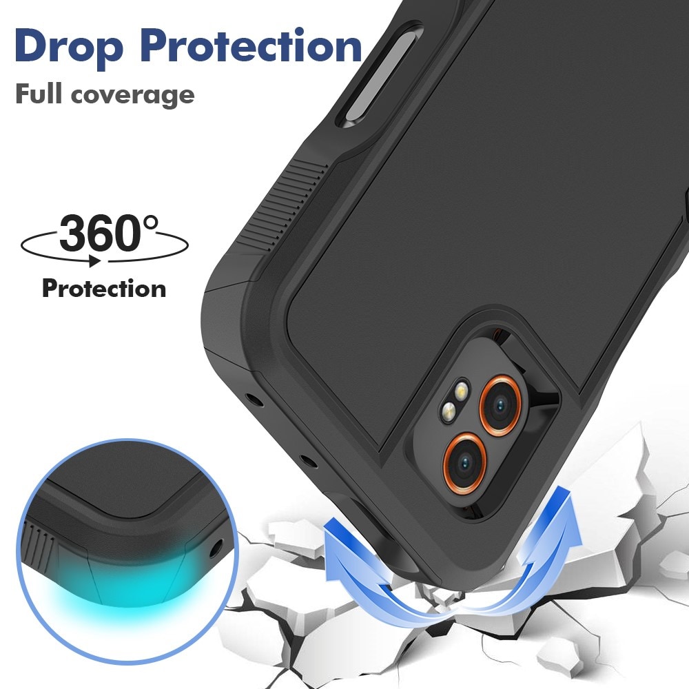 Samsung Galaxy Xcover 7 Pro Hybrid-skal Off-road, Svart