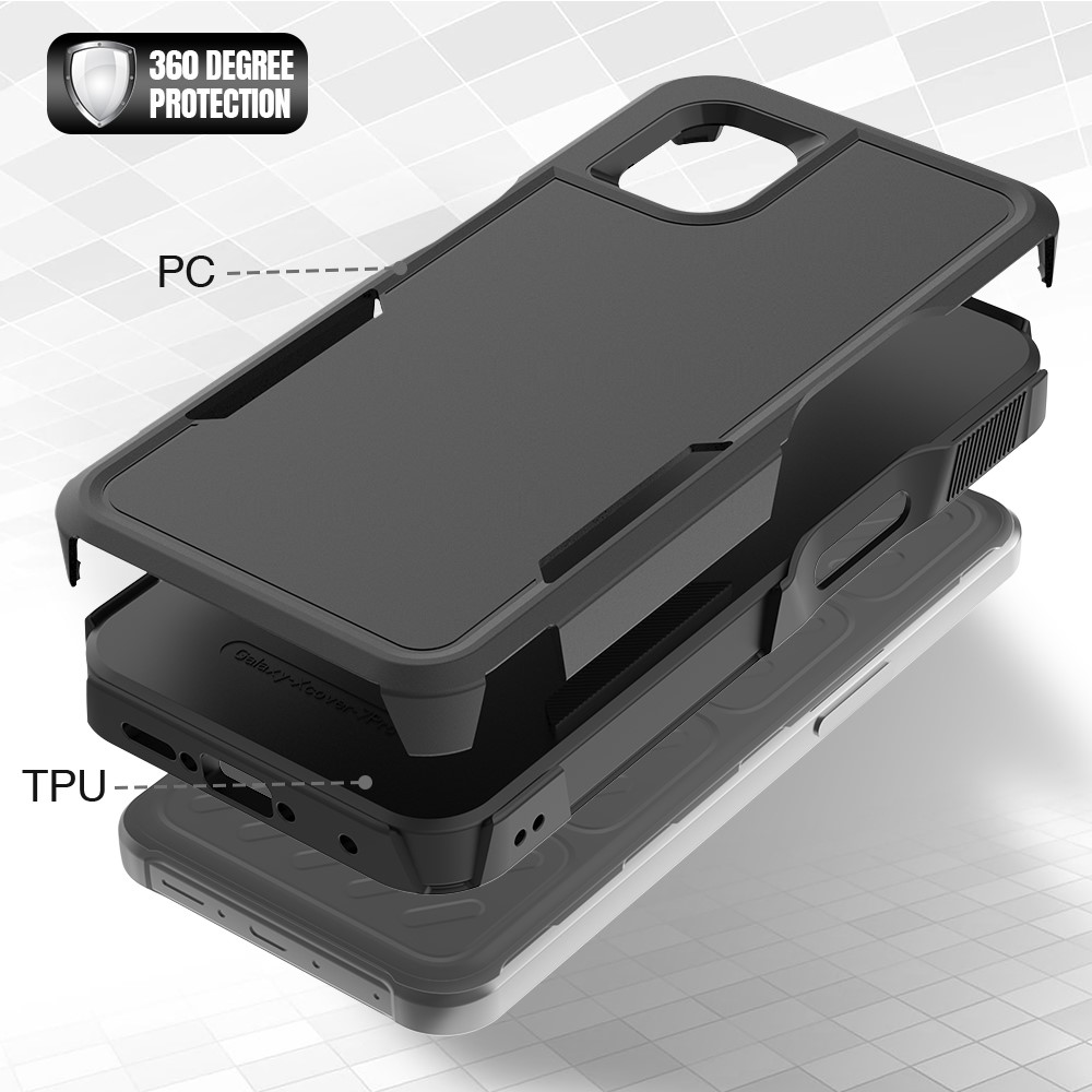 Samsung Galaxy Xcover 7 Pro Hybrid-skal Off-road, Svart