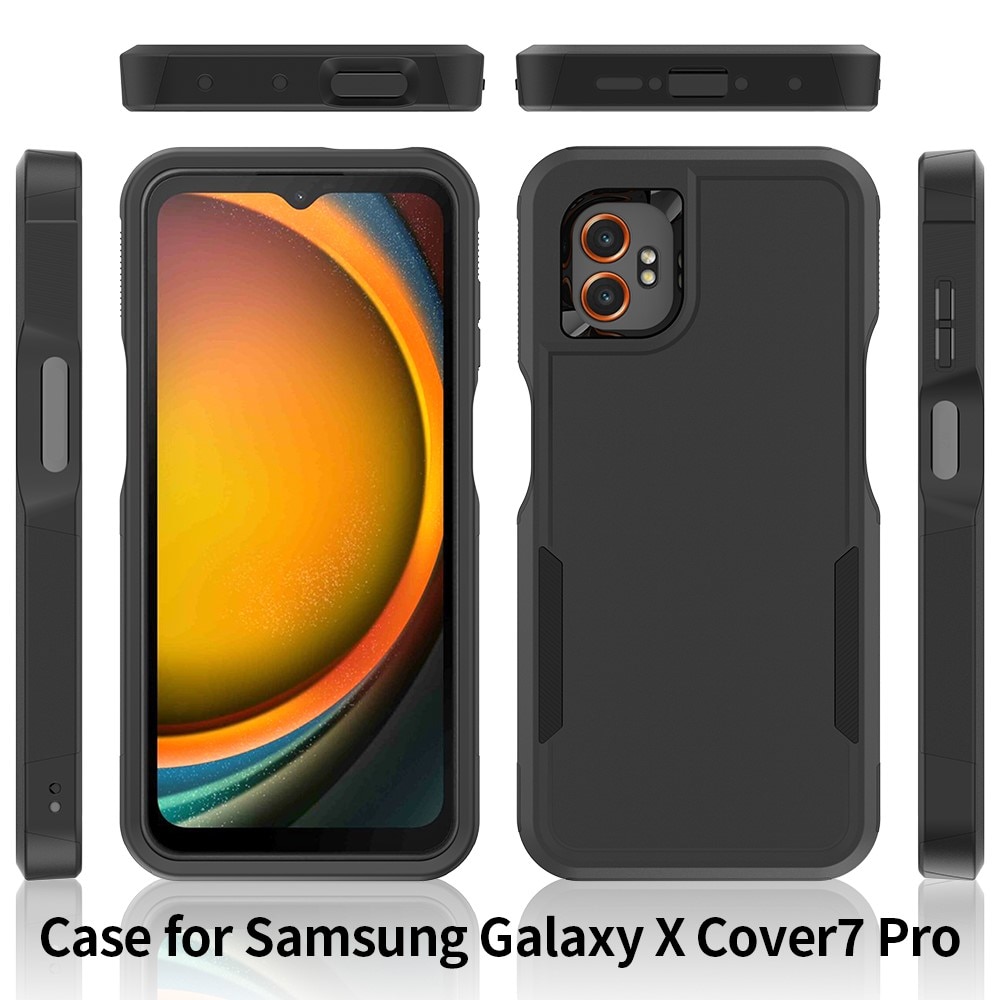 Samsung Galaxy Xcover 7 Pro Hybrid-skal Off-road, Svart