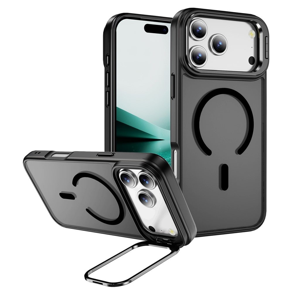 iPhone 17 Pro Max Hybridskal MagSafe med kickstand, Svart