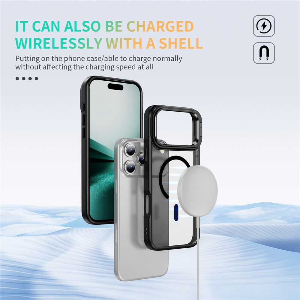 iPhone 17 Pro Max Hybridskal MagSafe med kickstand, Svart