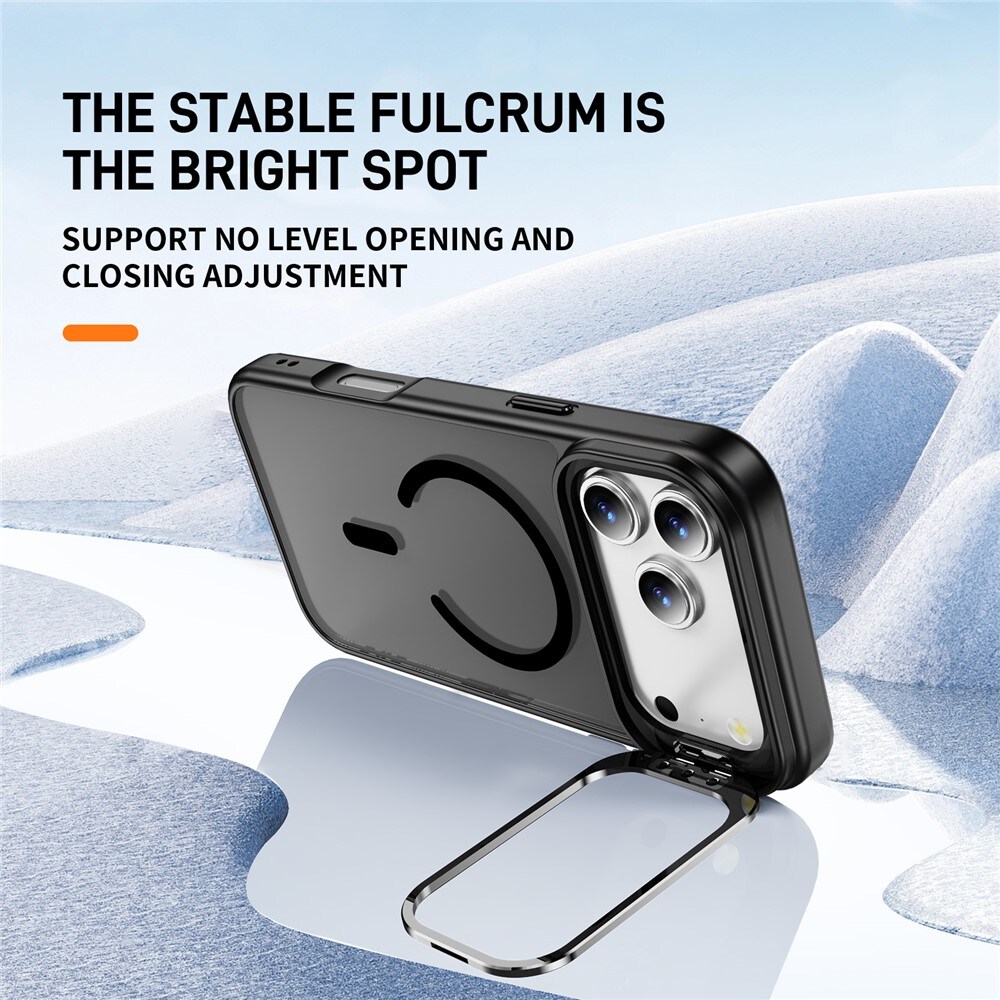 iPhone 17 Pro Max Hybridskal MagSafe med kickstand, Svart
