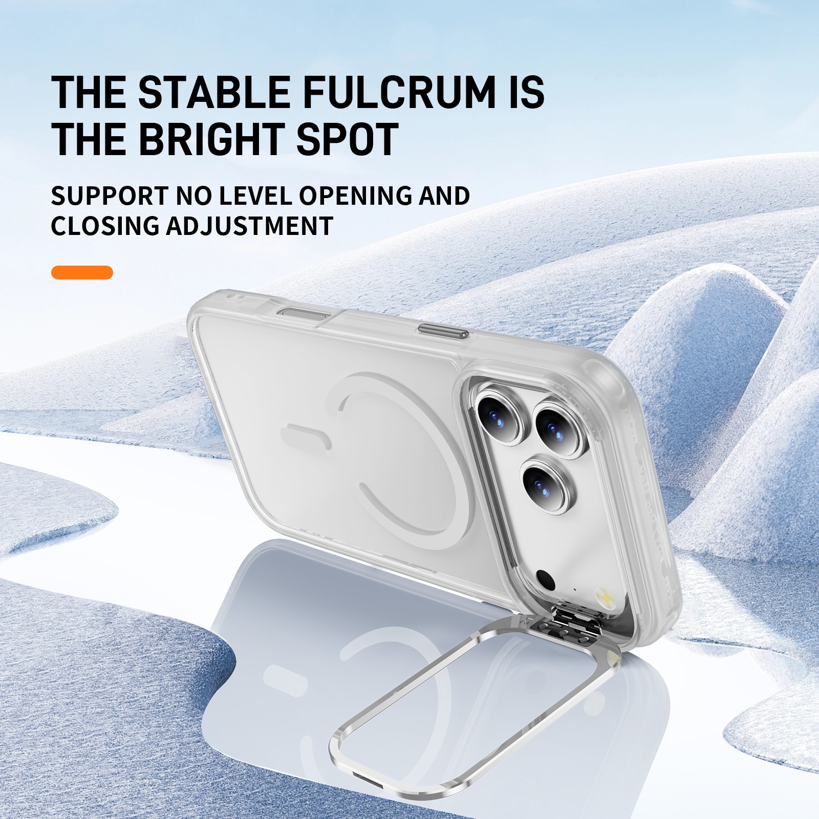 iPhone 17 Pro Hybridskal MagSafe med kickstand, Genomskinlig