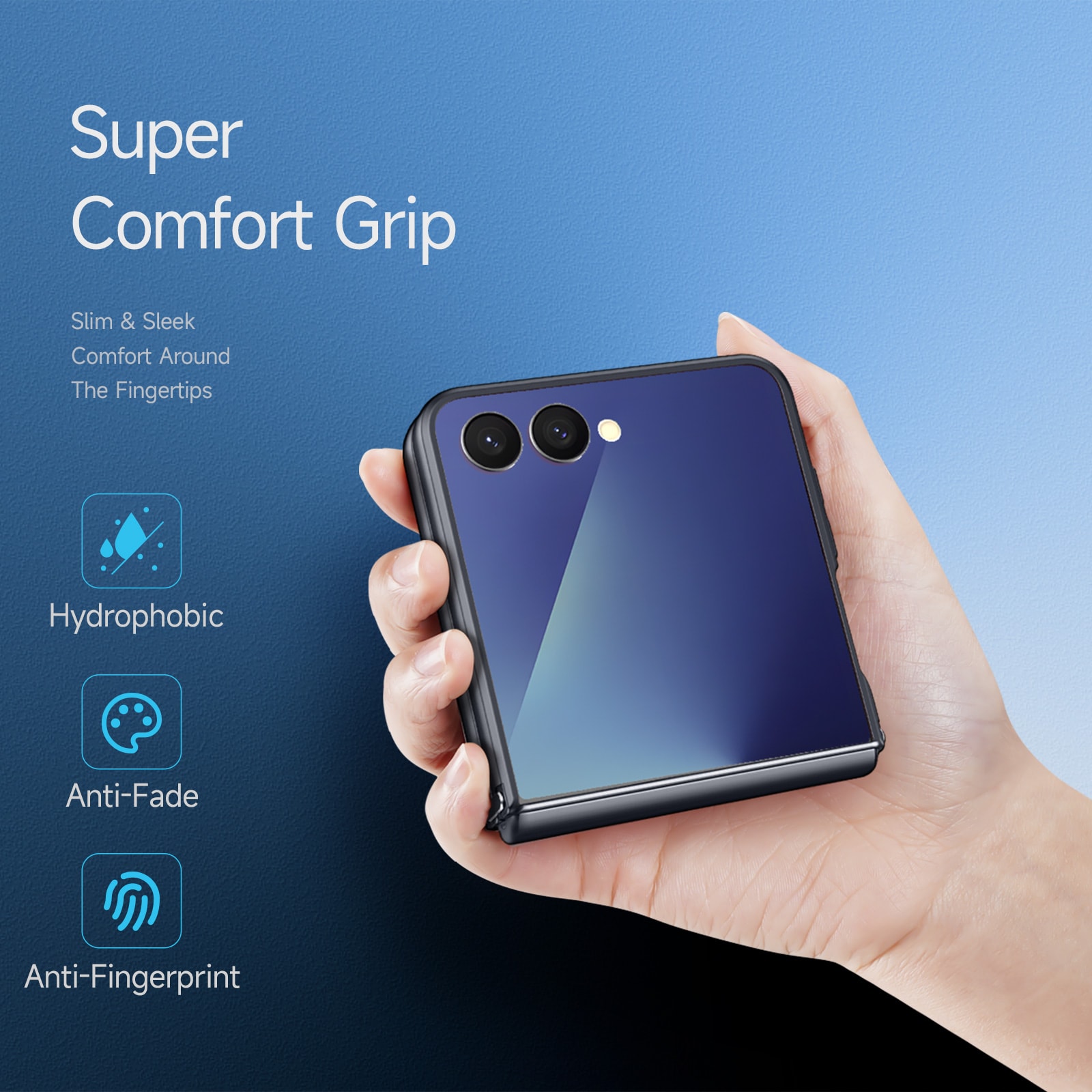 Samsung Galaxy Z Flip 7 Aimo Hybrid-skal, svart