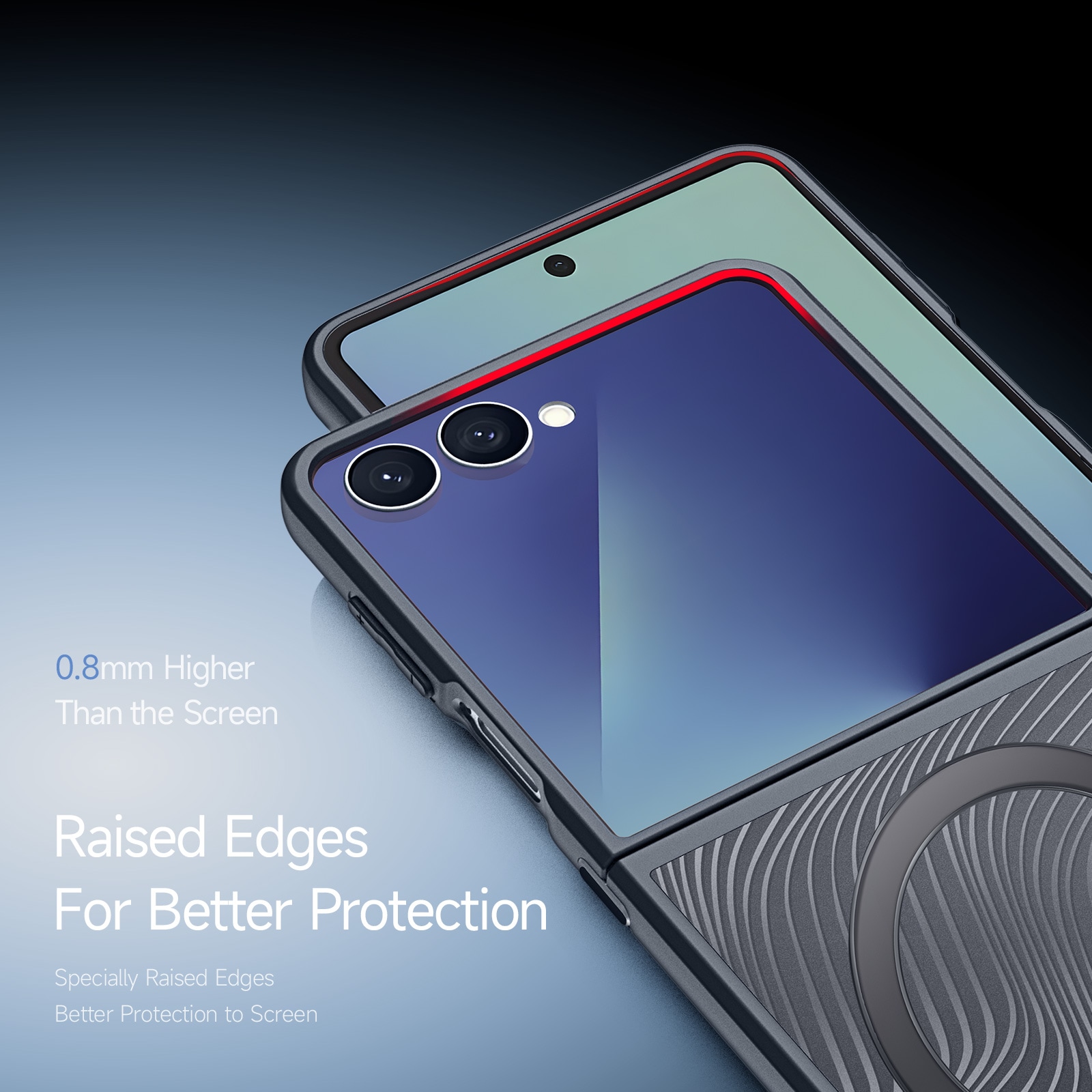 Samsung Galaxy Z Flip 7 Aimo Hybrid-skal, svart