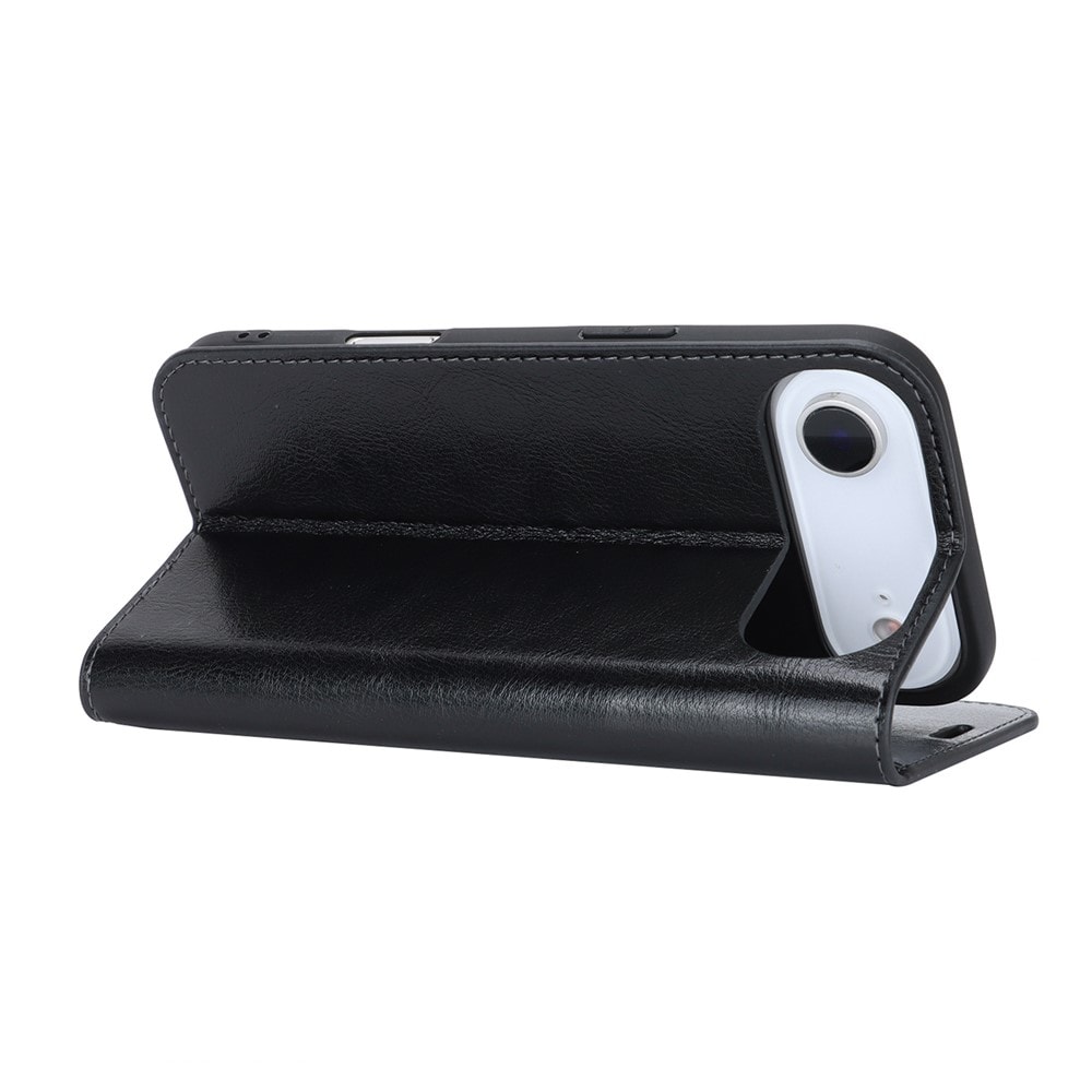 iPhone 17 Air Smidigt mobilfodral i äkta läder, Svart