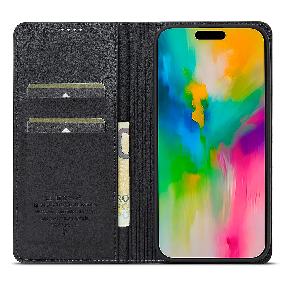 iPhone 17 Tunnt plånboksfodral, Svart