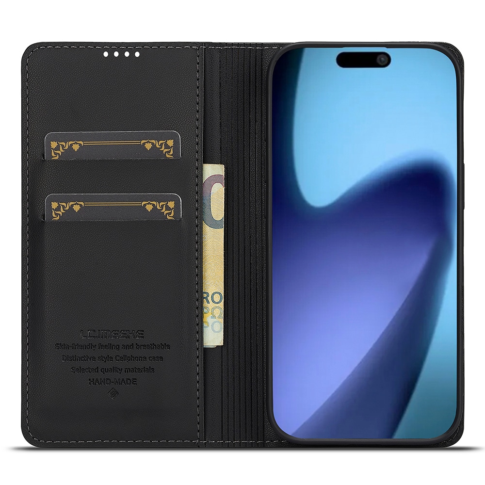 iPhone 17 Air Tunnt plånboksfodral, Svart