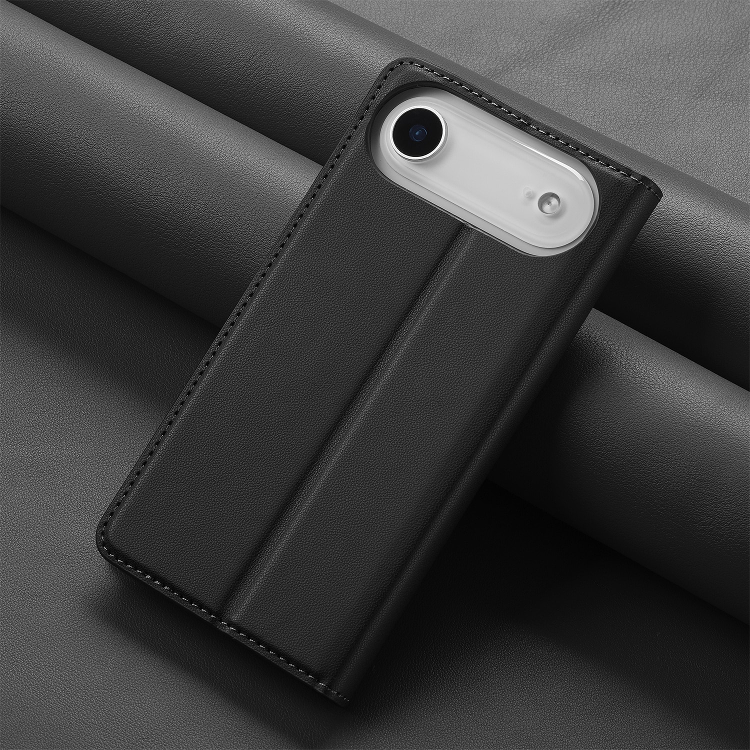 iPhone 17 Air Tunnt plånboksfodral, Svart