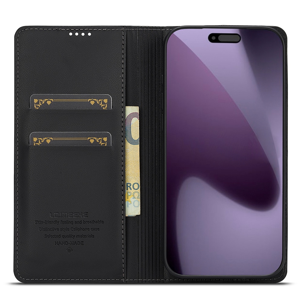 iPhone 17 Pro Tunnt plånboksfodral, Svart