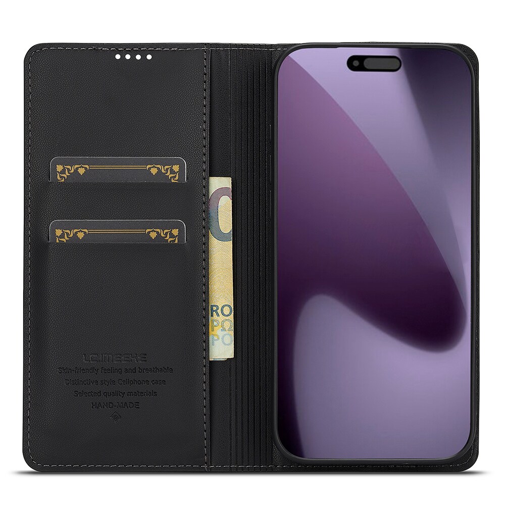 iPhone 17 Pro Max Tunnt plånboksfodral, Svart