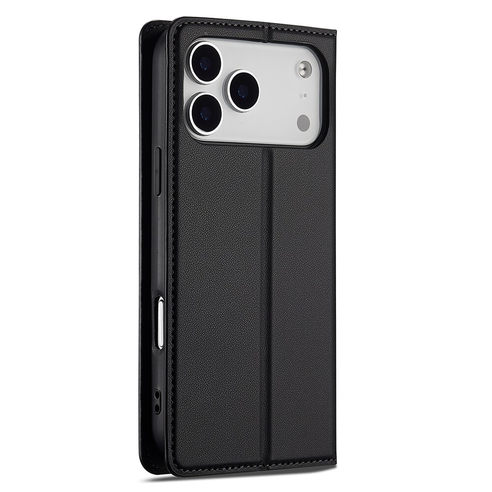 iPhone 17 Pro Max Tunnt plånboksfodral, Svart