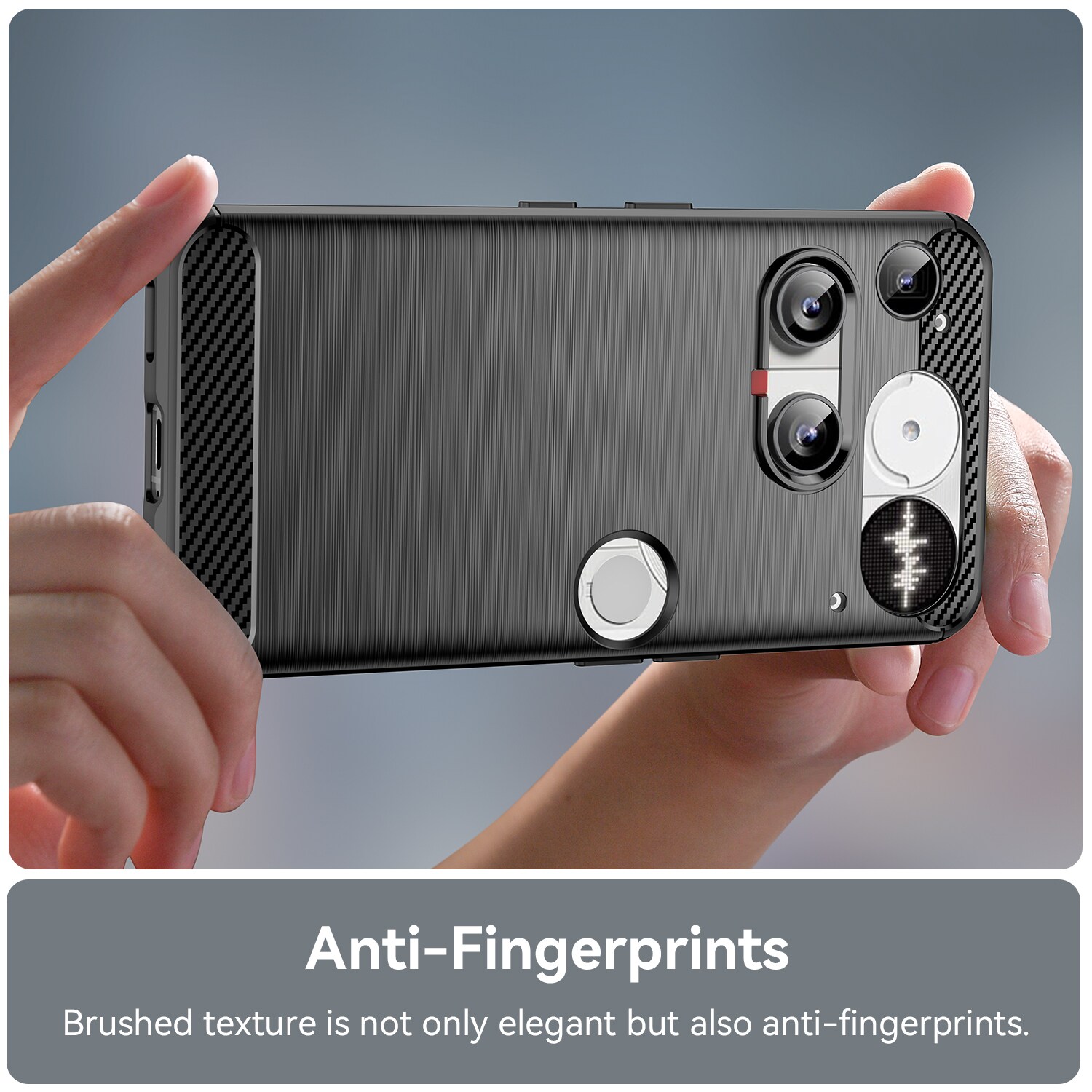 Nothing Phone 3 TPU-skal Brushed, Svart