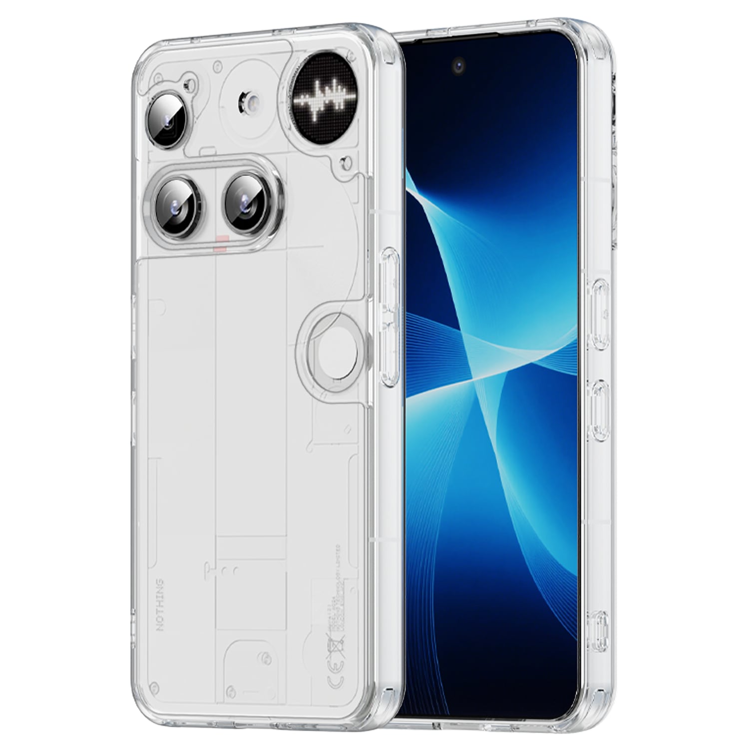 Nothing Phone 3 Crystal Hybrid-skal, Genomskinlig