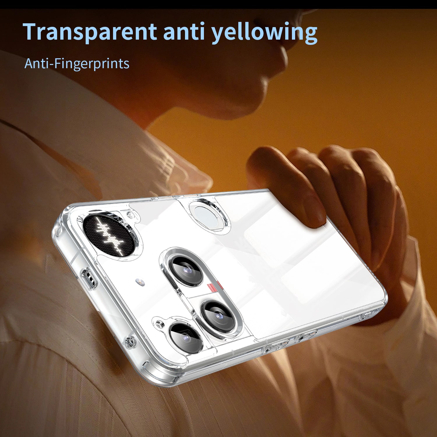 Nothing Phone 3 Crystal Hybrid-skal, Genomskinlig
