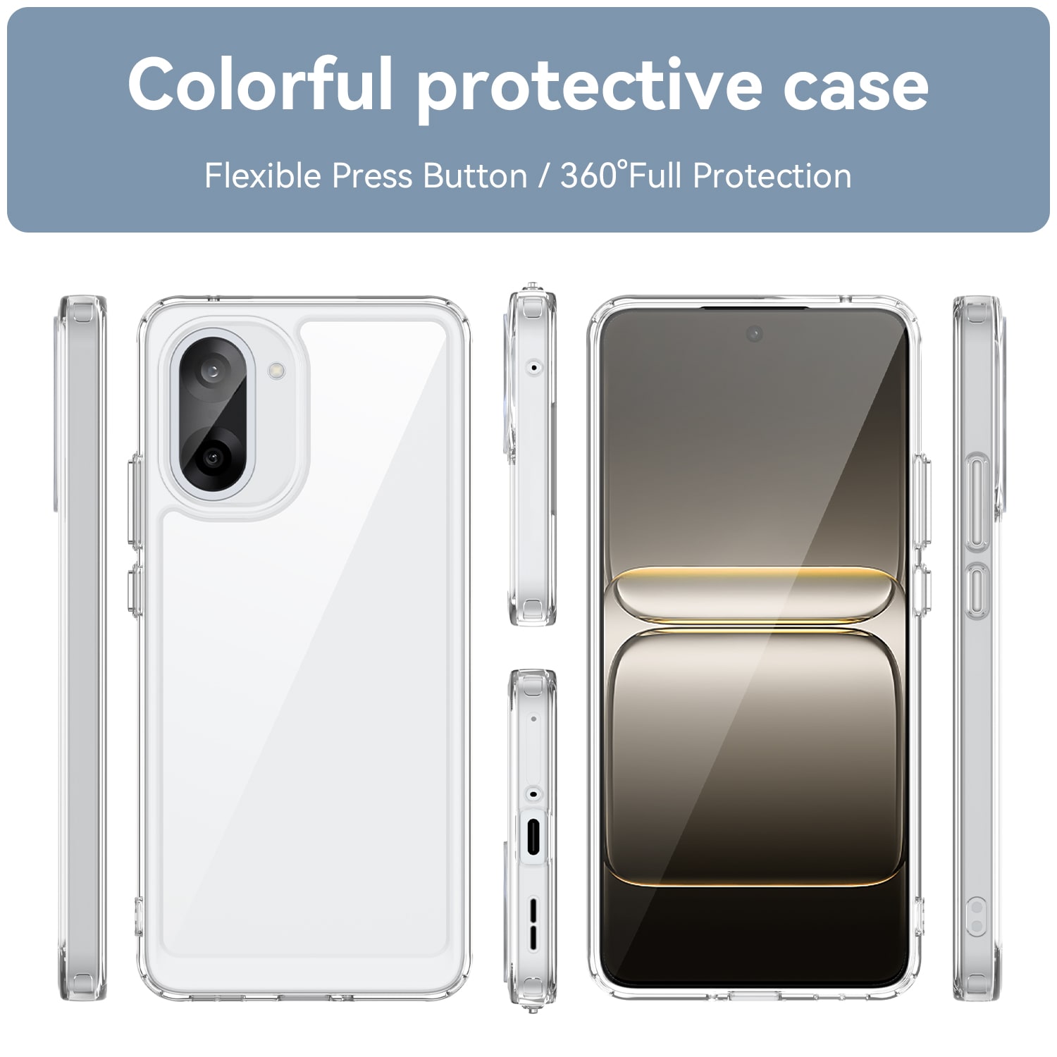 OnePlus Nord CE5 Crystal Hybrid-skal, Genomskinlig