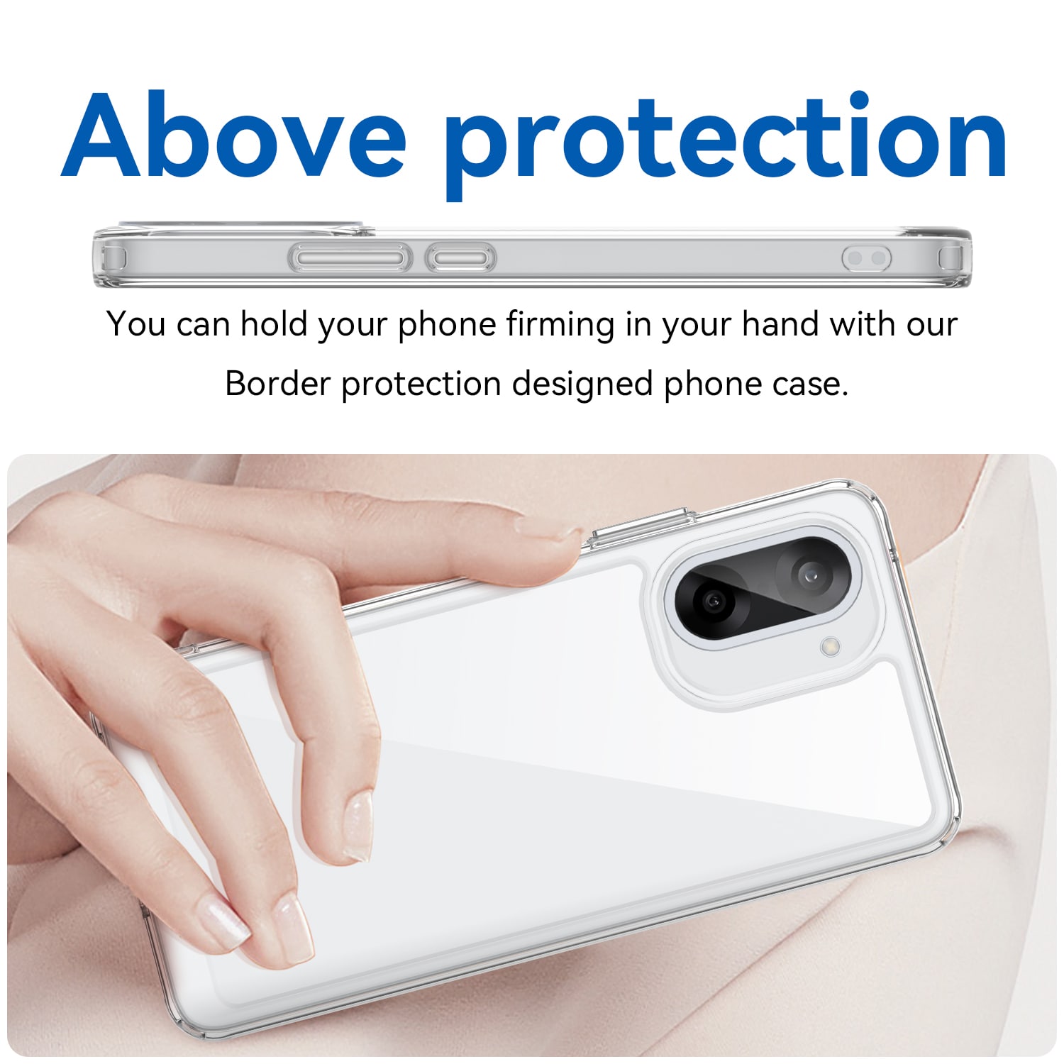  OnePlus Nord CE5 Crystal Hybrid-skal, Genomskinlig