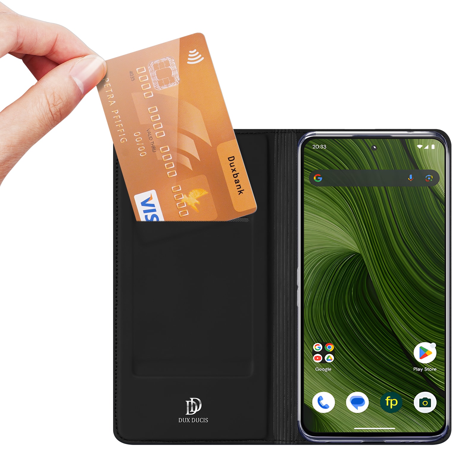 Fairphone 6 Slimmat mobilfodral, Svart