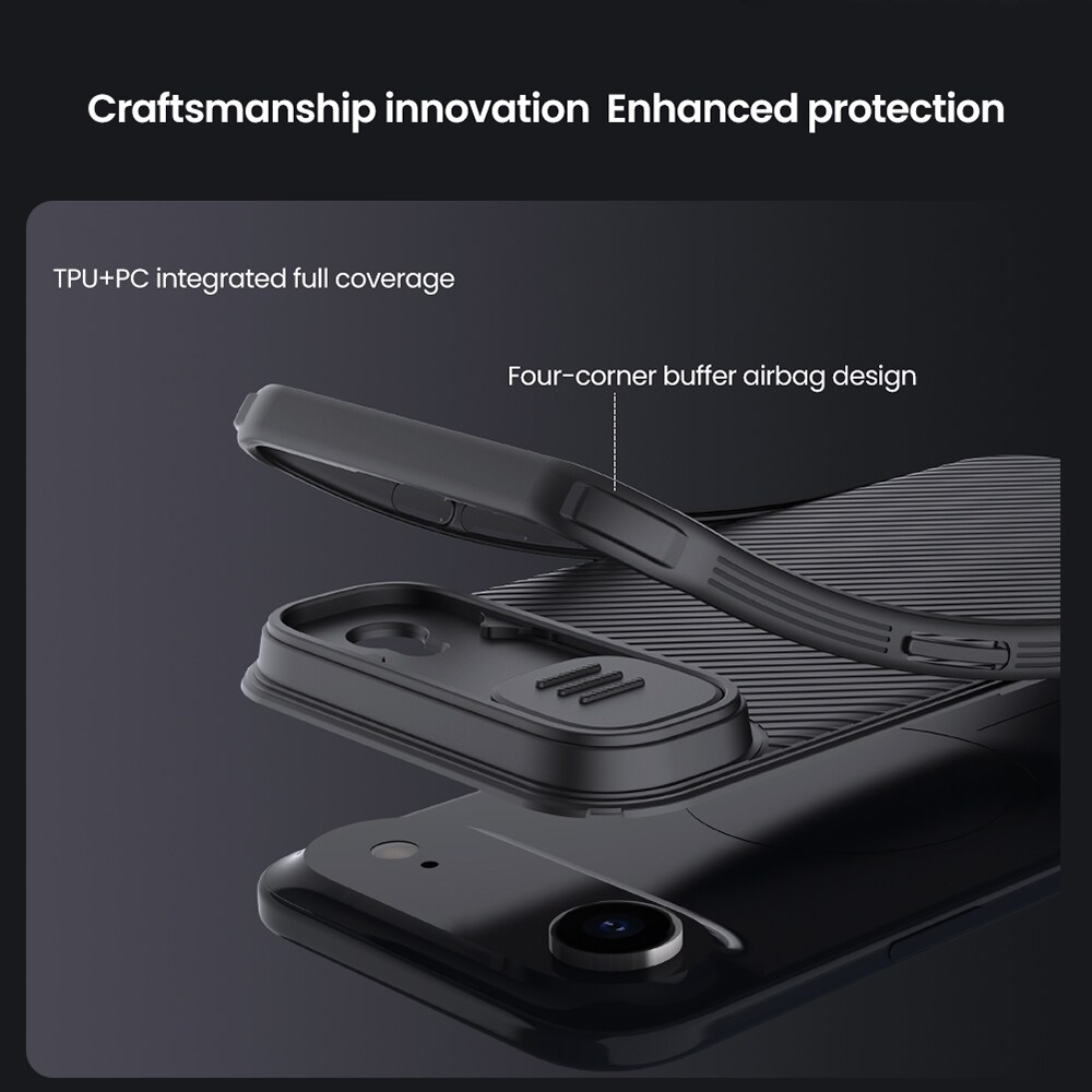 iPhone 17 Air Skal med kameraskydd - CamShield, Svart